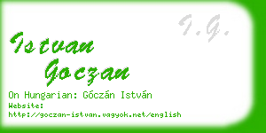 istvan goczan business card