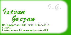 istvan goczan business card